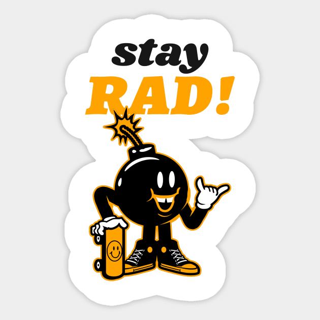 Stay  rad! Sticker by Clipperton